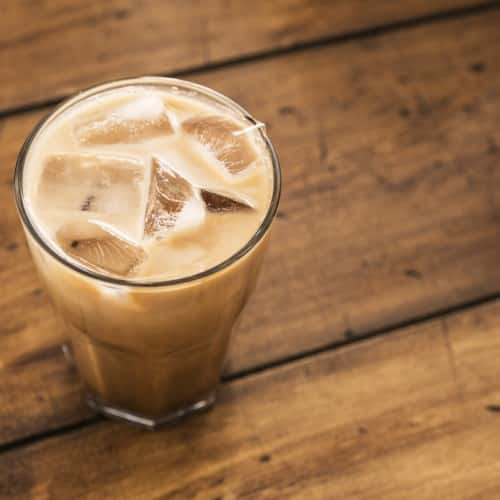 Lavender Honey Iced Coffee that's refined sugar free and dairy-free!